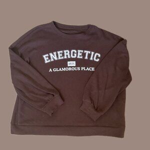 Oversized Dark Brown Sweater – Size L